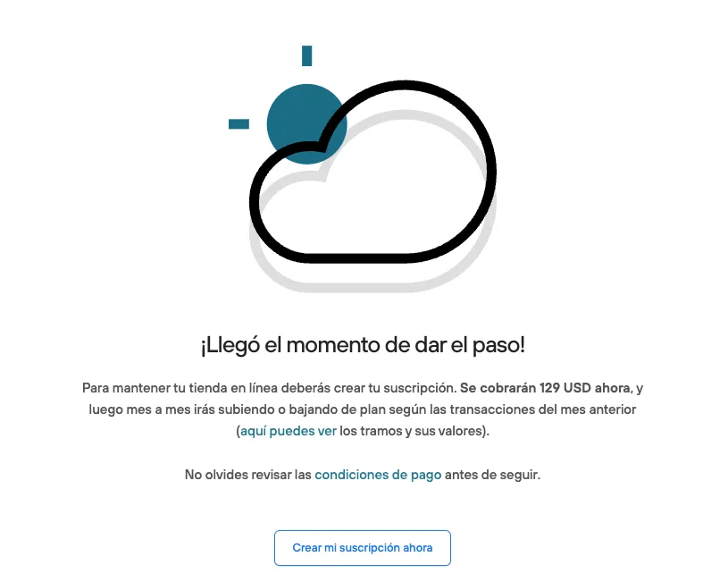 Creación de suscripción