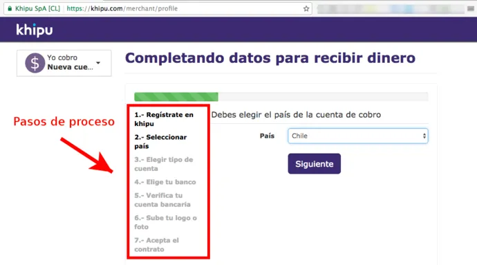 Pasos del proceso