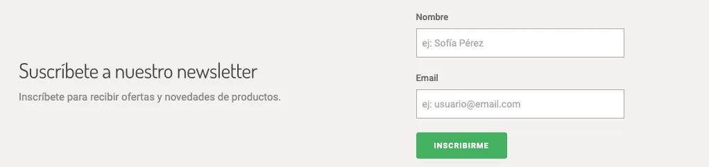 Newsletter subscription