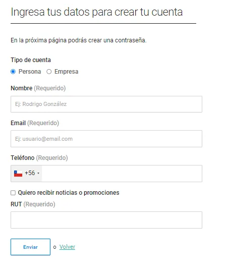 Sign-up form