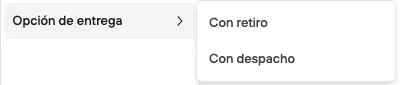 Delivery option filter