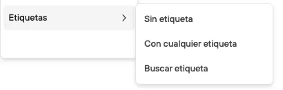 Filter options: Tags