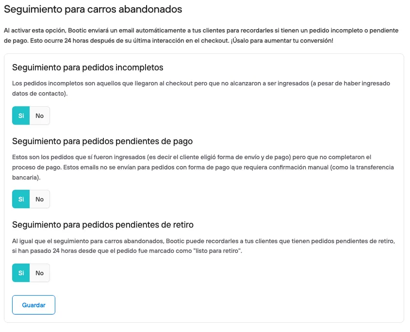 Seguimiento para carros abandonados